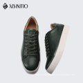 Wholesale High End Custom Leather Flat Fashion Casual Shoes Men Sneakers
